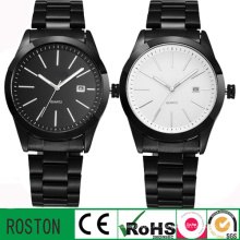 Relojes de pulsera de cuarzo de banda de acero inoxidable para hombres suaves